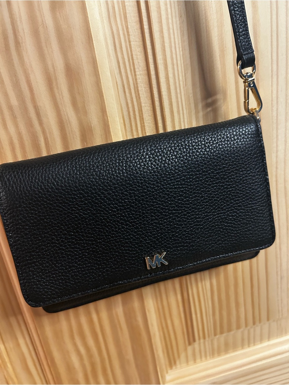 Michael Kors Black Pebbled Leather Crossbody